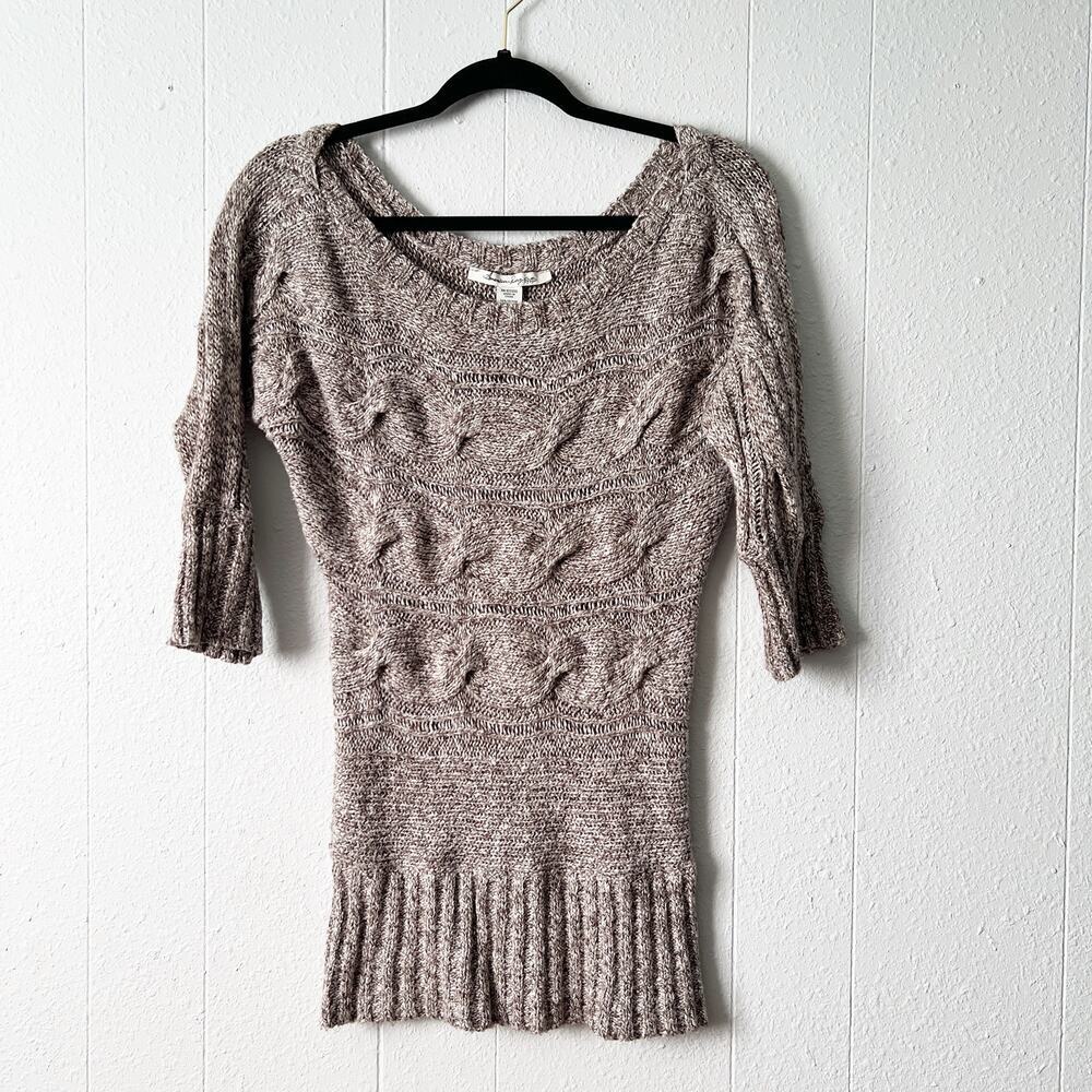 American Rag Womens Sweater L Cotton Y2K Stretch Retro Preppy Academia Workwear